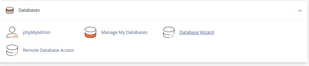 ساخت دیتابیس در سی پنل 
